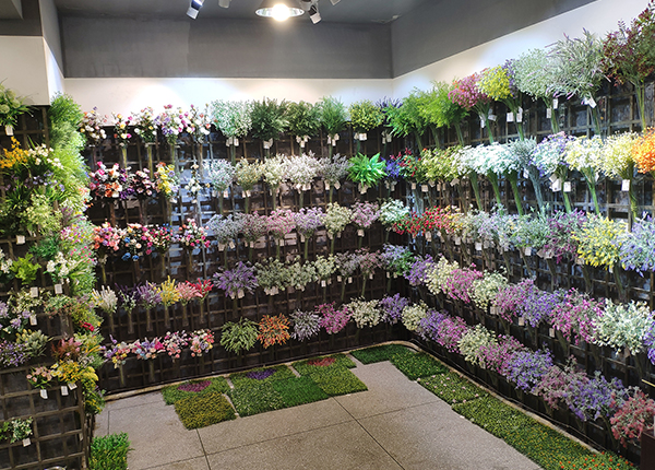 Művirág bemutatóterem, kínai gyártó nagykereskedelmi selyemvirágot ömlesztve a Canton Fair-Sunyfar Artificial Flowers számára, Kínai gyár, beszállító, gyártó, nagykereskedő