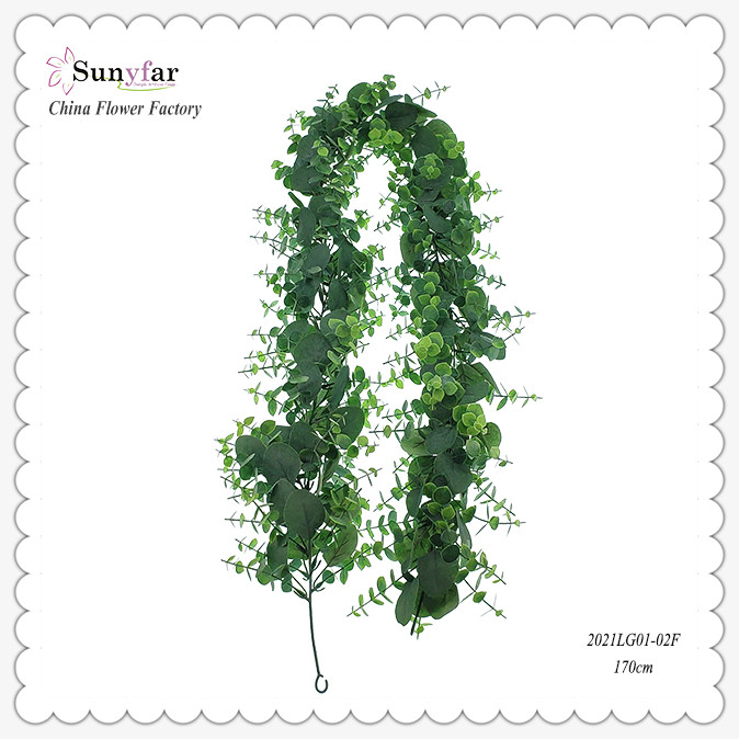 Žaliosios eukalipto ir paparčio girliandos – Sunyfar dirbtinės gėlės, Kinijos gamykla, tiekėjas, gamintojas, didmenininkas