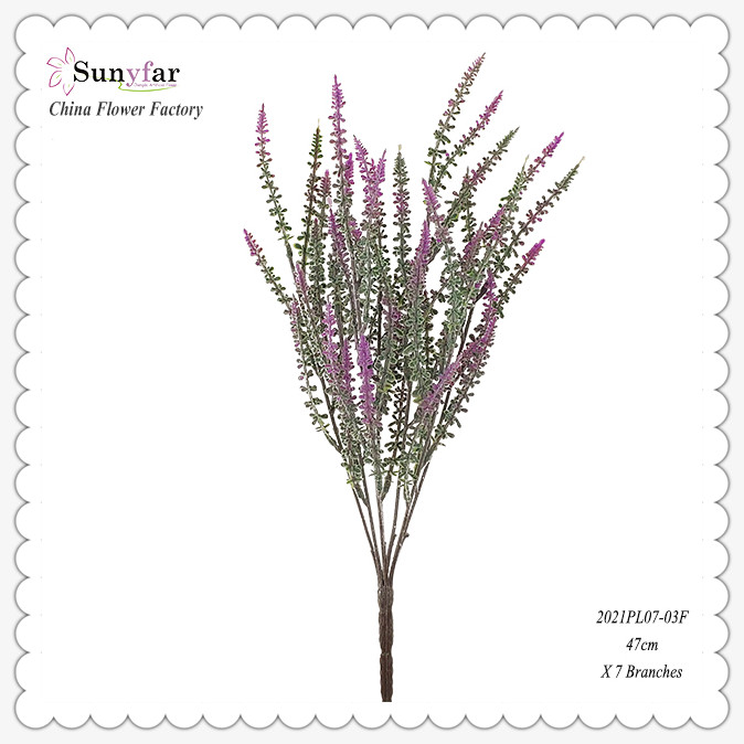 Flocked Lavender Bushes-Sunyfar ხელოვნური ყვავილები, ჩინეთის ქარხანა, მიმწოდებელი, მწარმოებელი, საბითუმო მოვაჭრე
