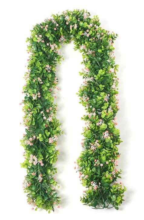 engros 175 cm kunstige eukalyptus hængende vinstokke, faux grøn eukalyptus guirlande, bryllupsbagtæppe, bue vægdekoration-Sunyfar kunstige blomster, Kina fabrik, leverandør, producent, grossist