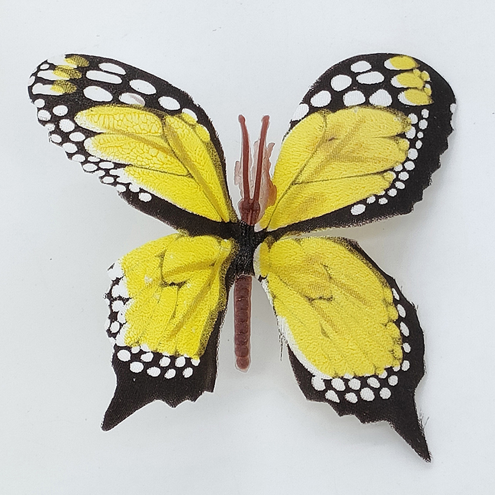 wholesale 8cm artificial butterfly flower head, fake butterfly head for crafts, faux flower heads for flower wall and decoration, China silkflowers supplier-Sunyfar Artificial Flowers,China Factory,Supplier,Manufacturer,Wholesaler
