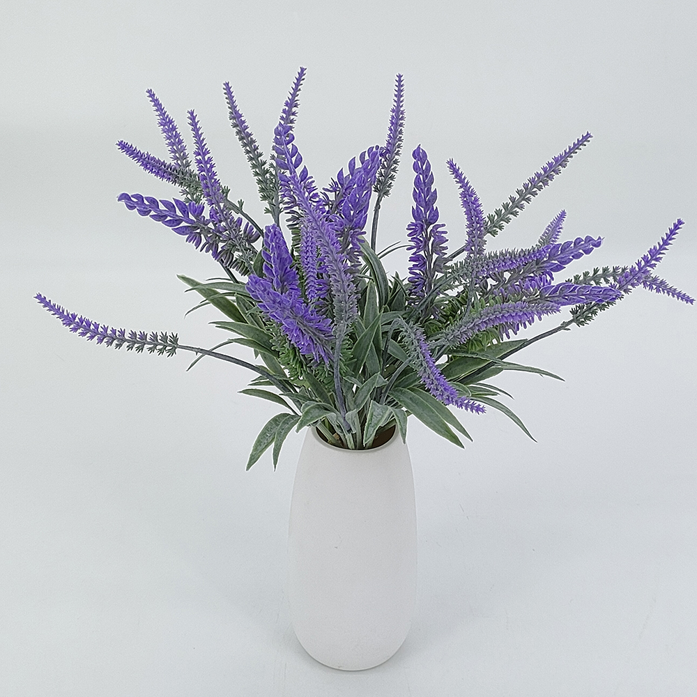 Grosir murah semak bunga lavender buatan dalam jumlah besar, pengaturan lavender ungu palsu, tanaman indoor buatan untuk dekorasi taman rumah-Bunga Buatan Sunnyfar, Pabrik Cina, Pemasok, Produsen, Grosir