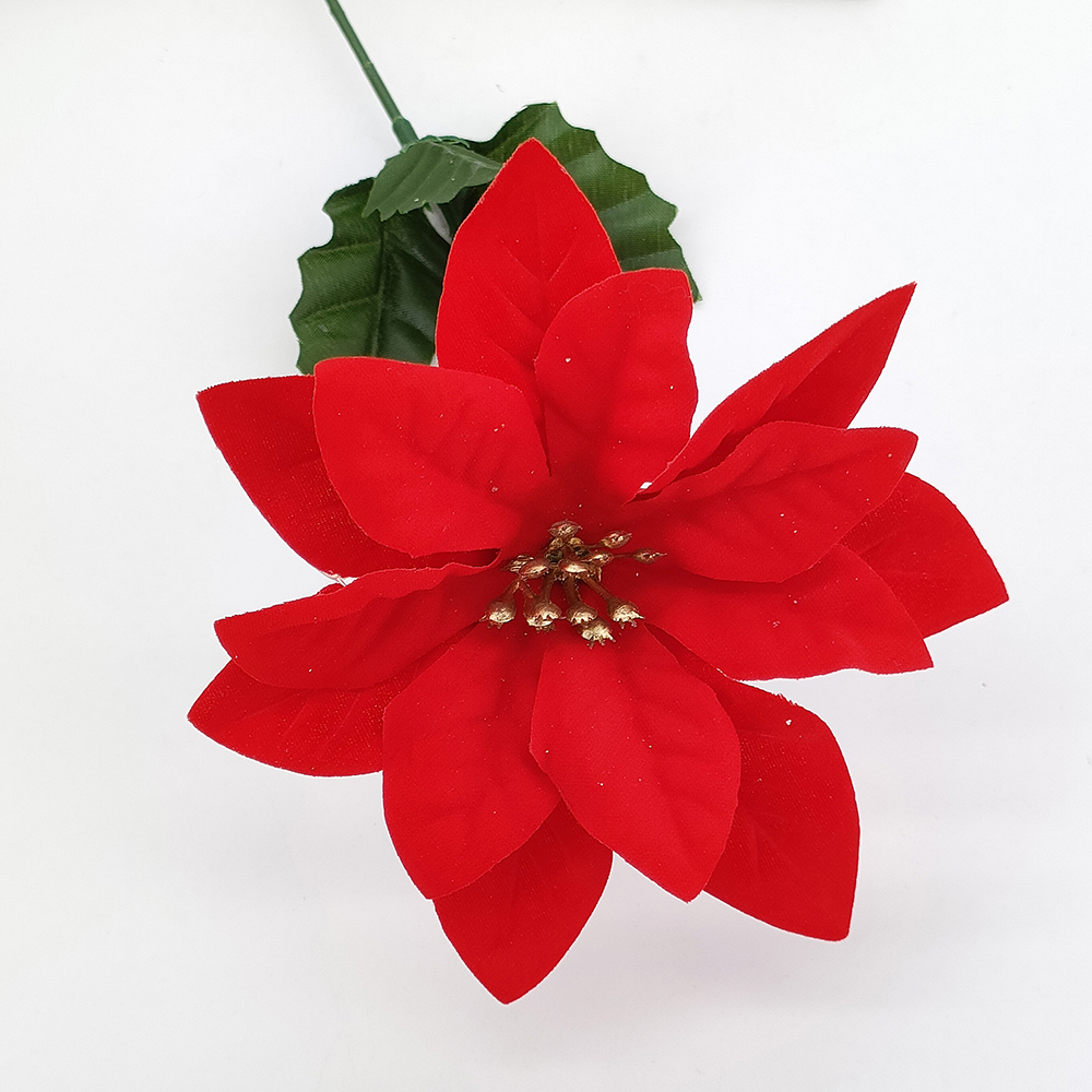 wholesale 38cm Christmas table decoration velvet poinsettia, artificial Christmas tree, Christmas ornament from China supplier-Sunyfar Artificial Flowers,China Factory,Supplier,Manufacturer,Wholesaler