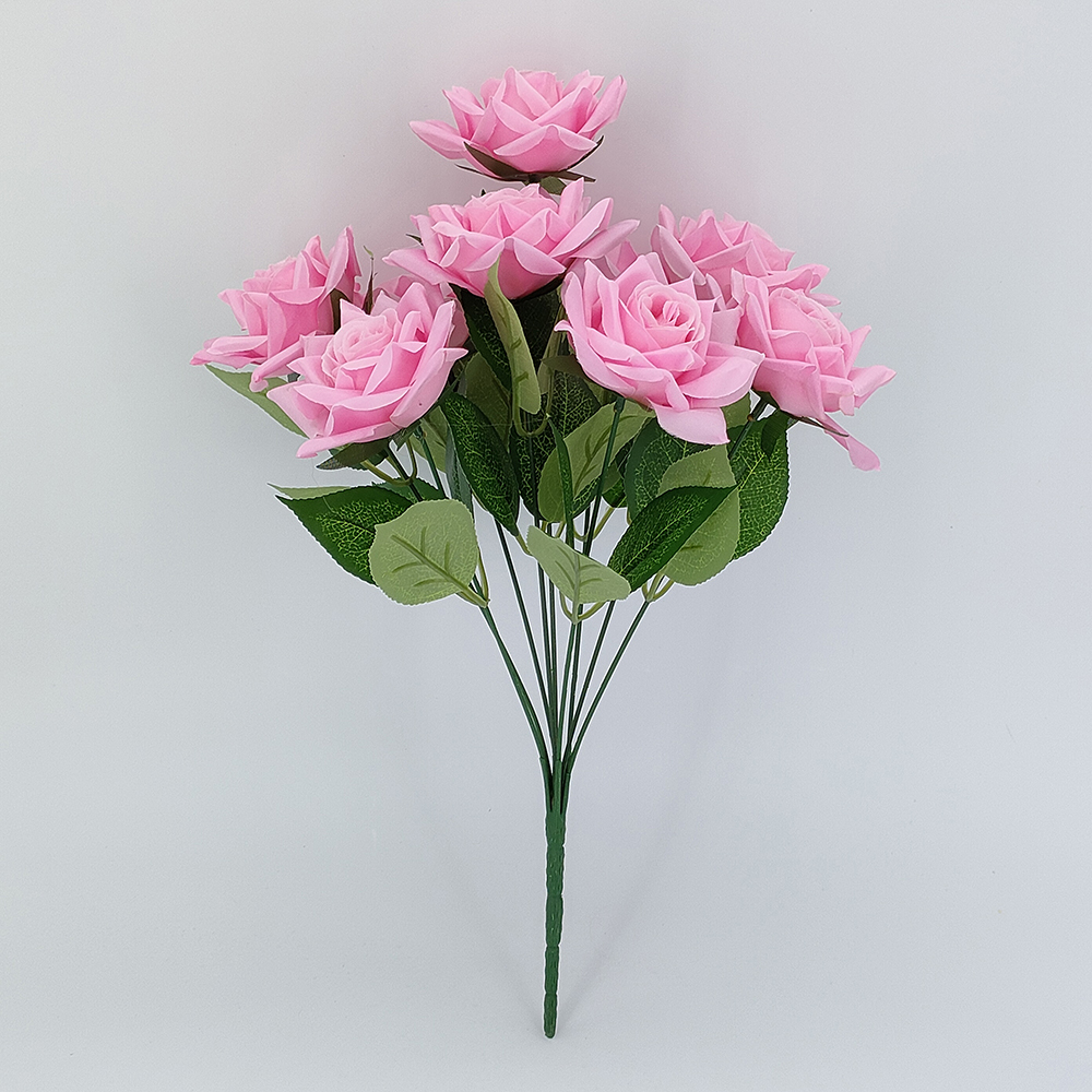 Tufiș de flori de trandafir de mătase cu ridicata pentru Ziua Îndrăgostiților, floare de trandafir fals, rechizite pentru nuntă, decorare flori de nuntă-Sunyfar Artificial Flowers, China Factory, Furnizor, Producator, Angrosist