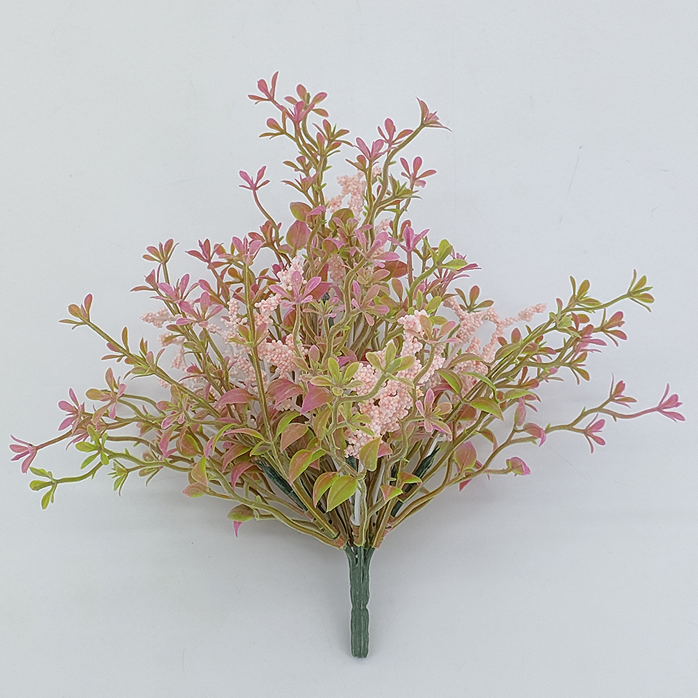 סיטונאי 7 סניפים פרח מלאכותי לעציץ, זר פרחים מלאכותי קטן לקישוט משרדי שולחן, עציץ מלאכותי פנימי וחיצוני באגרטל-סוניפר פרחים מלאכותיים, מפעל סין, ספק, יצרן, סיטונאי