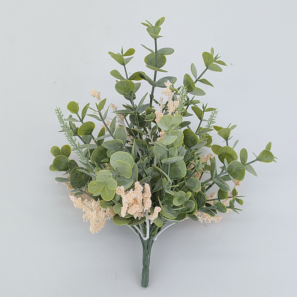 Engros kunstige eukalyptus miniplanter til potte og vase brug, skrivebord potteplante kunstig blomst, små kunstige plastik planter til hjemmet køkkenhave indretning-Sunyfar kunstige blomster, Kina fabrik, leverandør, producent, grossist