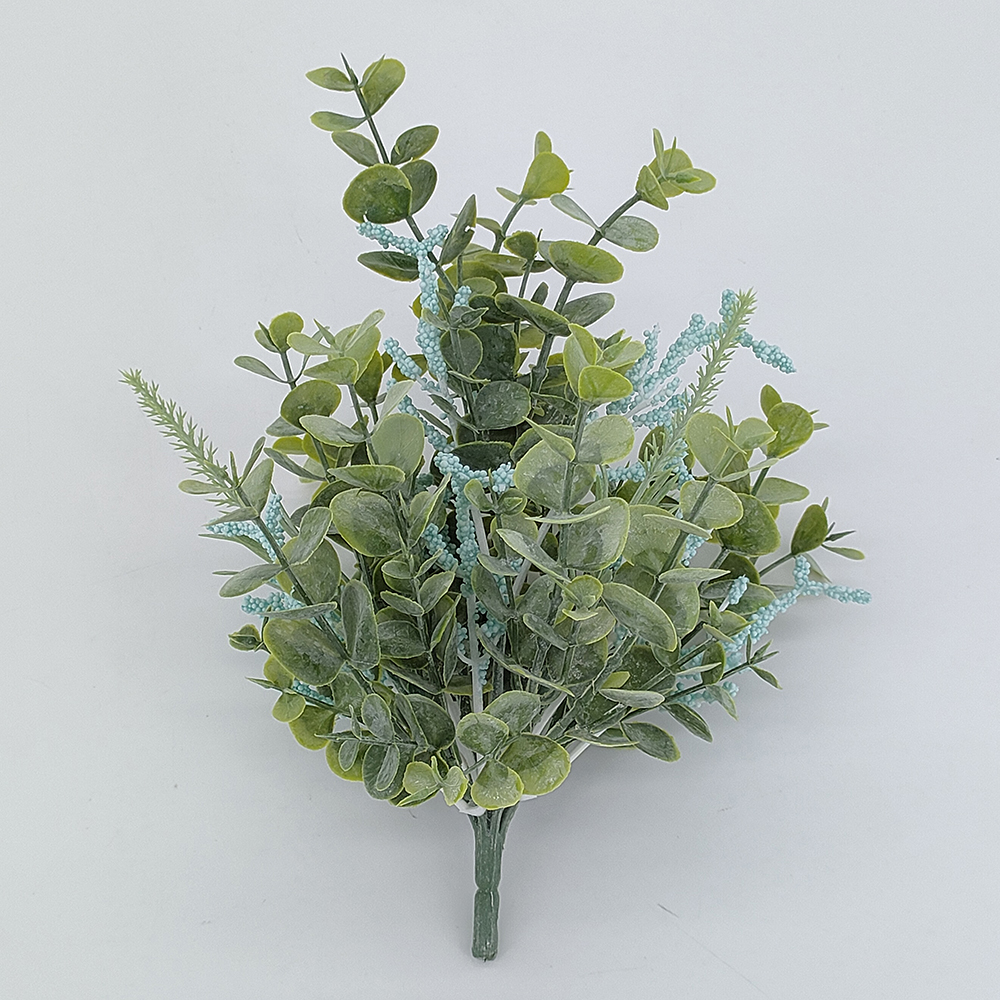Engros kunstige eukalyptus miniplanter til potte og vase brug, skrivebord potteplante kunstig blomst, små kunstige plastik planter til hjemmet køkkenhave indretning-Sunyfar kunstige blomster, Kina fabrik, leverandør, producent, grossist