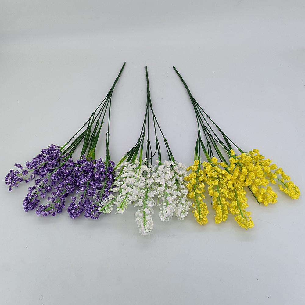 Engros kunstige blomster, lilla lavendel bukett for bryllup hjemmekontor dekorasjon-Sunyfar kunstige blomster, Kina fabrikk, leverandør, produsent, grossist
