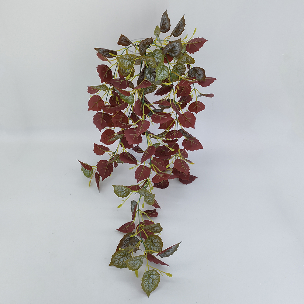 Wholesale artificial hanging plants, greenery plants, real touch fall leaves, fake hanging vines, faux autumn leaf plant for wall, garden home office decoration-Sunyfar Artificial Flowers,China Factory,Supplier,Manufacturer,Wholesaler