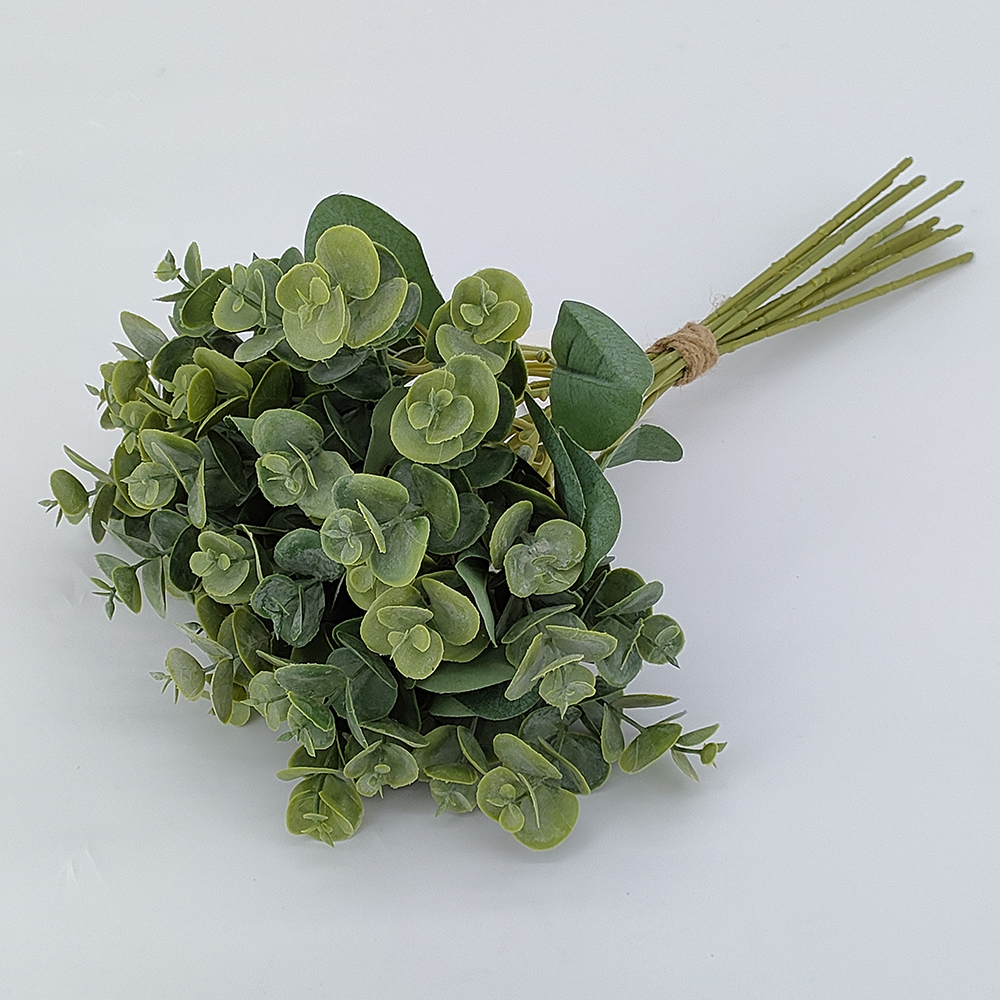 ຂາຍສົ່ງ 11 stem flocked eucalyptus bouquets, ລໍາຕົ້ນສີຂຽວ, ຊໍ່ eucalyptus ປອມ, ການສໍາພັດທີ່ແທ້ຈິງຂອງສາຂາສີຂຽວປອມ, ພືດ faux buquet ສໍາລັບ wedding bouquet vase floral ການຈັດ - ດອກໄມ້ທຽມ Sunyfar, ໂຮງງານຜະລິດປະເທດຈີນ, ຜູ້ຜະລິດ, ຜູ້ຜະລິດ, ຂາຍສົ່ງ