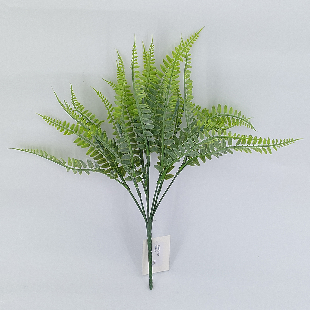 Wholesale artificial plants, 7 branches green persian leaves grass, floral decoration,  artificial boston fern plants, greenery plants, faux fern plants, China artificial plants supplier-Sunyfar Artificial Flowers,China Factory,Supplier,Manufacturer,Wholesaler
