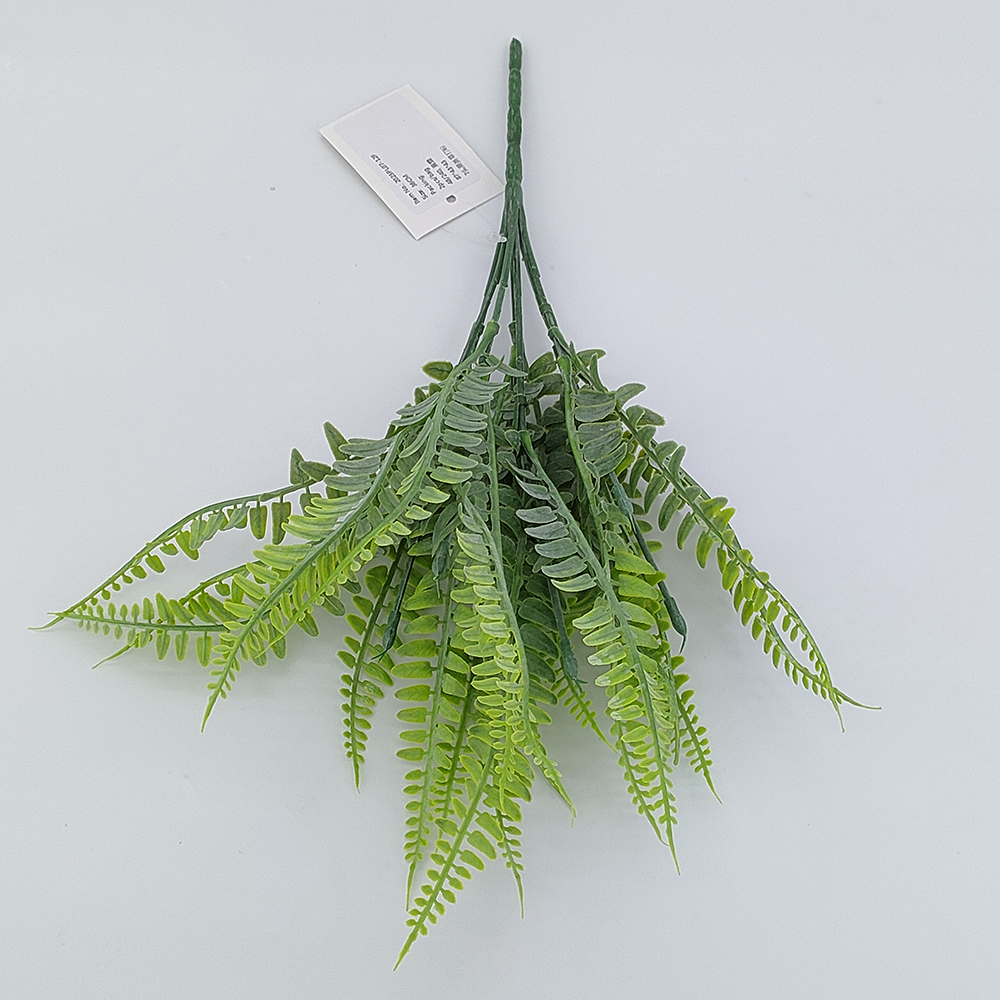Wholesale artificial plants, 7 branches green persian leaves grass, floral decoration,  artificial boston fern plants, greenery plants, faux fern plants, China artificial plants supplier-Sunyfar Artificial Flowers,China Factory,Supplier,Manufacturer,Wholesaler