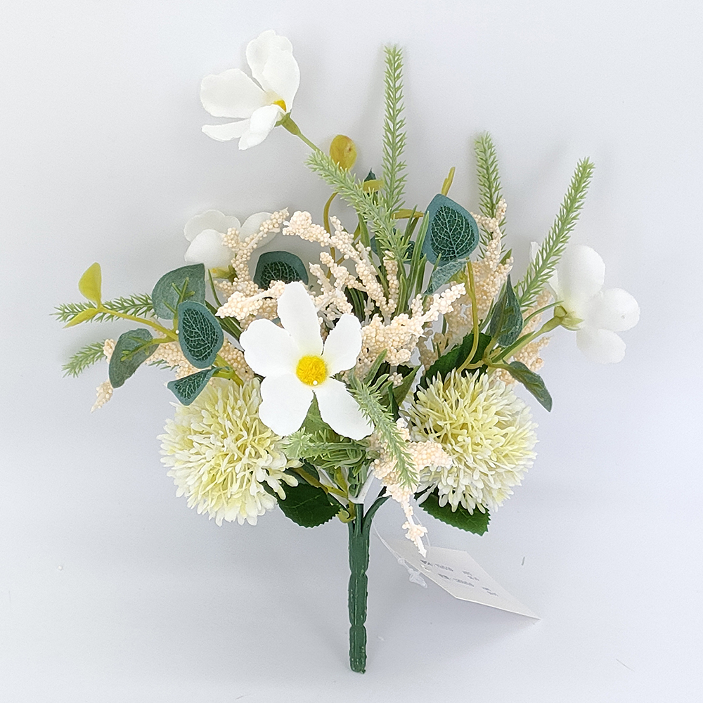 Mini Fake Silk Onion Flower Ball,  3 Potted Faux Flowers in Vase,  Artificial Plants for Home Decor Indoor Room Table Office Kitchen Counter Decor-Sunyfar Artificial Flowers,China Factory,Supplier,Manufacturer,Wholesaler