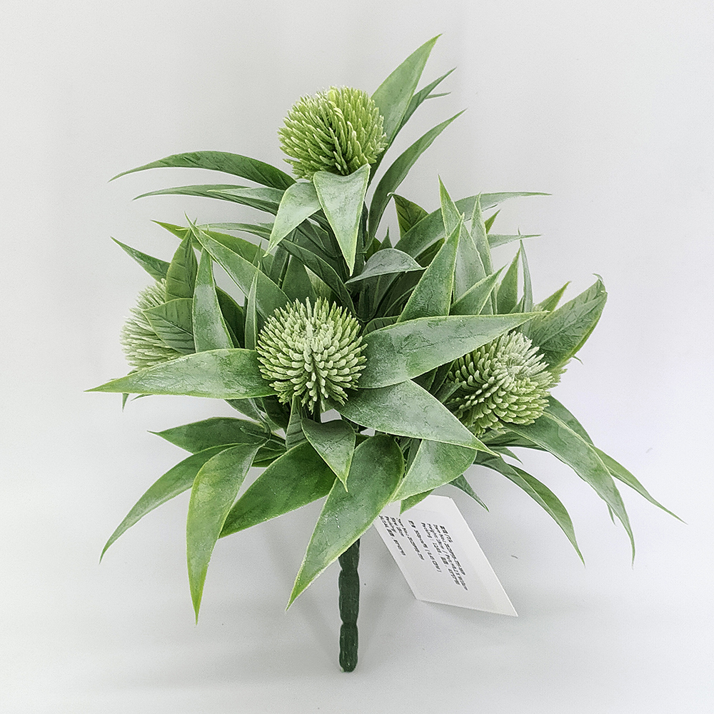 Wholesale Artificial Plants with green echinop balls for Home Decoration, Mini Size Flowers with Pot,  Fake Plant, Artificial Potted Plants for Decorative Plants,  Artificial Flowers with Pot-Sunyfar Artificial Flowers,China Factory,Supplier,Manufacturer,Wholesaler