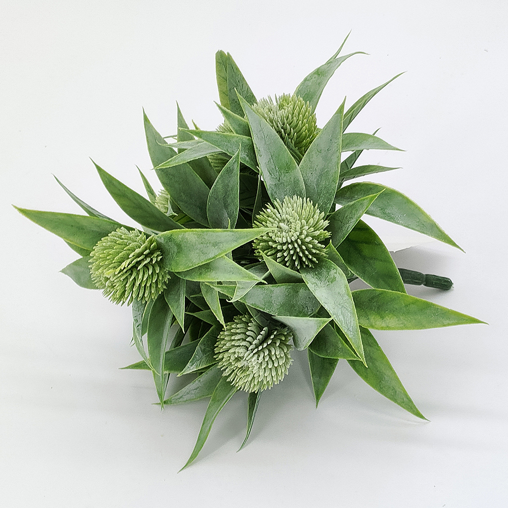 Wholesale Artificial Plants with green echinop balls for Home Decoration, Mini Size Flowers with Pot,  Fake Plant, Artificial Potted Plants for Decorative Plants,  Artificial Flowers with Pot-Sunyfar Artificial Flowers,China Factory,Supplier,Manufacturer,Wholesaler